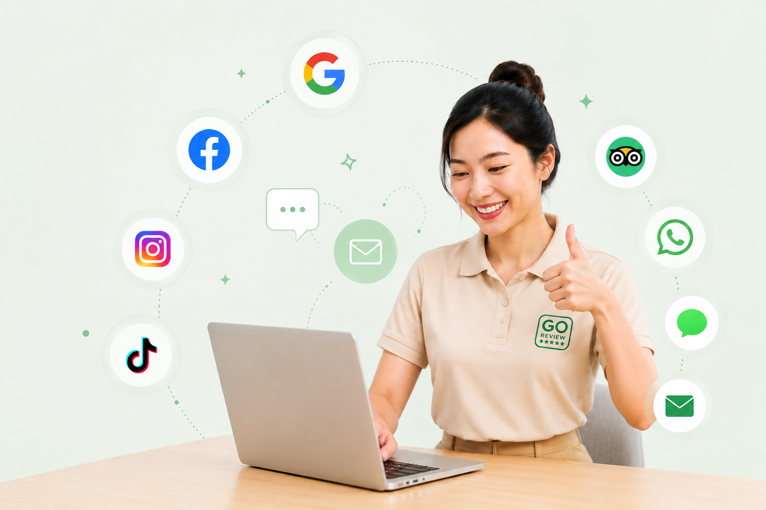 Go Review in action — collect reviews from every platform that matters