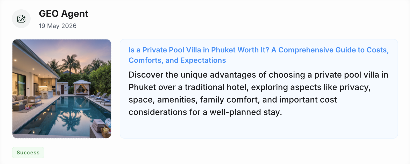 GEO Agent — AI-generated article published from your reviews